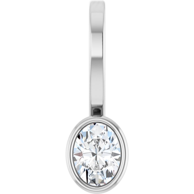 Bezel-Set Solitaire Charm/Pendant No. 3