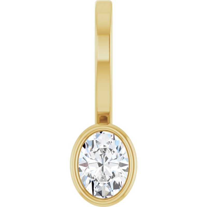 Bezel-Set Solitaire Charm/Pendant No. 3