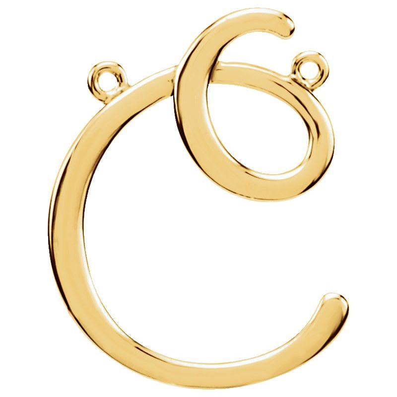 Script Initial Necklace or Center