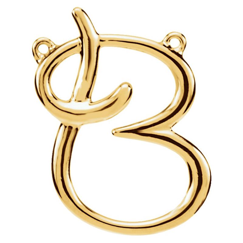 Script Initial Necklace or Center