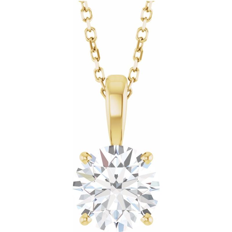 Solitaire Necklace or Pendant — Diamond
