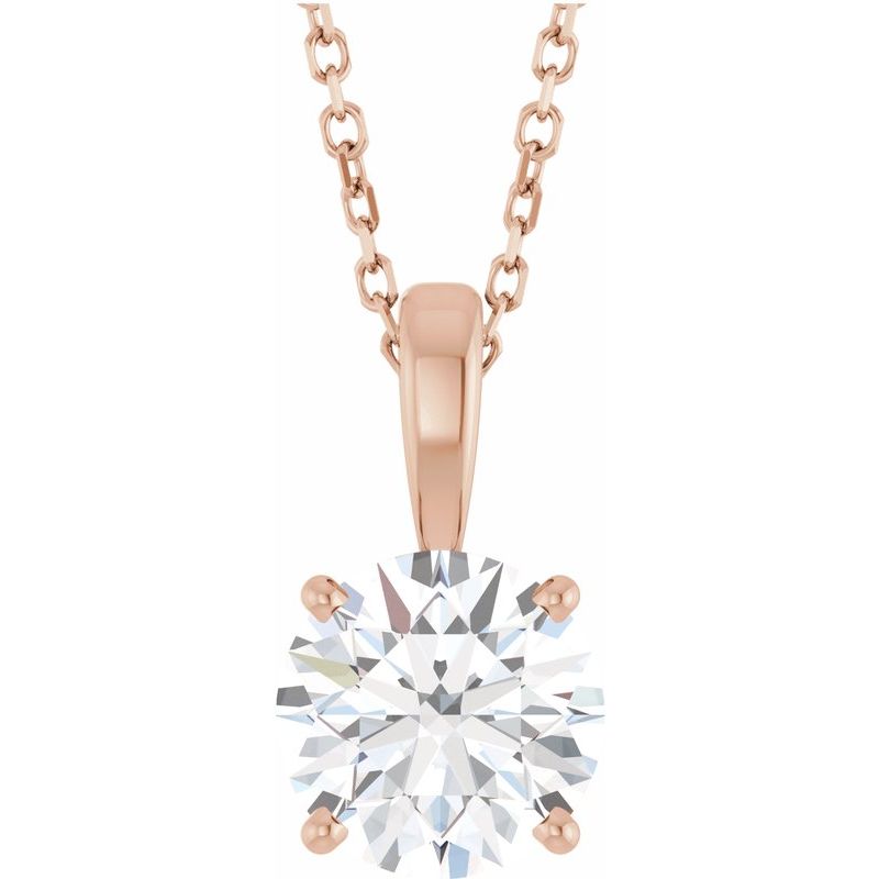 Solitaire Necklace or Pendant — Diamond