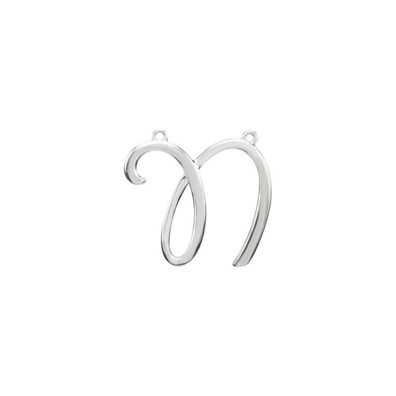 Script Initial Necklace or Center