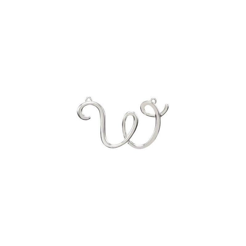 Script Initial Necklace or Center