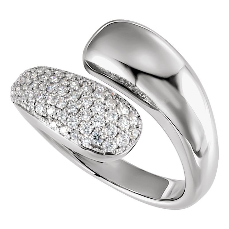 Pavé-Style Bypass Ring