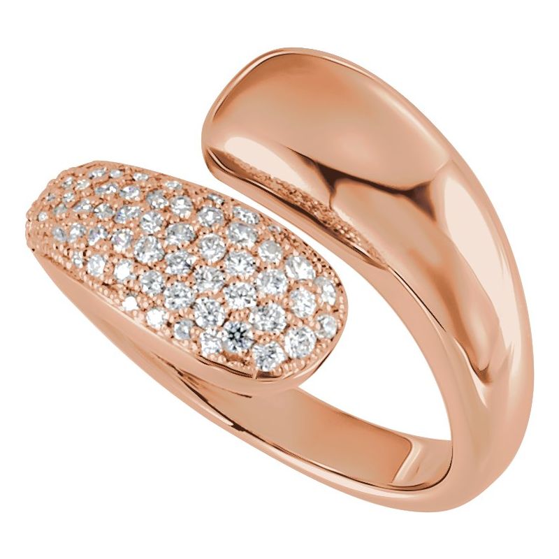 Pavé-Style Bypass Ring