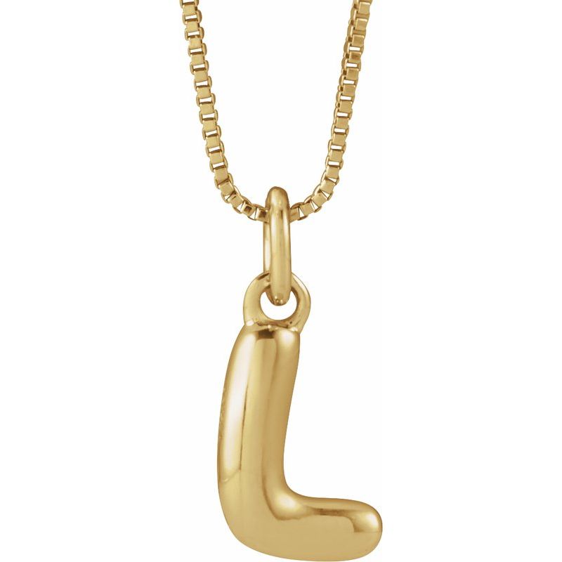 Bubble Initial Necklace or Pendant