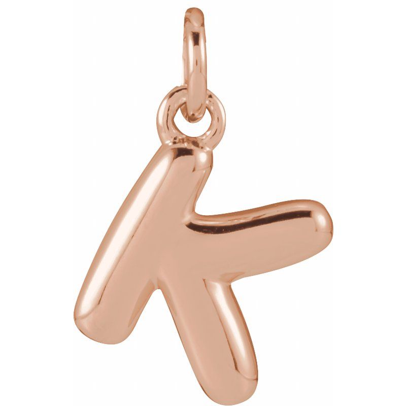 Bubble Initial Necklace or Pendant