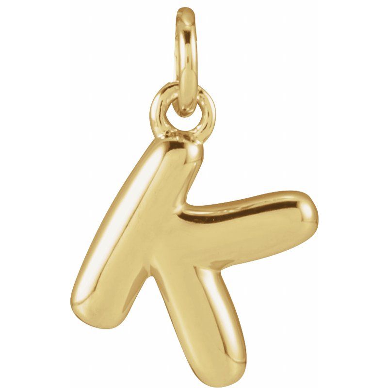 Bubble Initial Necklace or Pendant