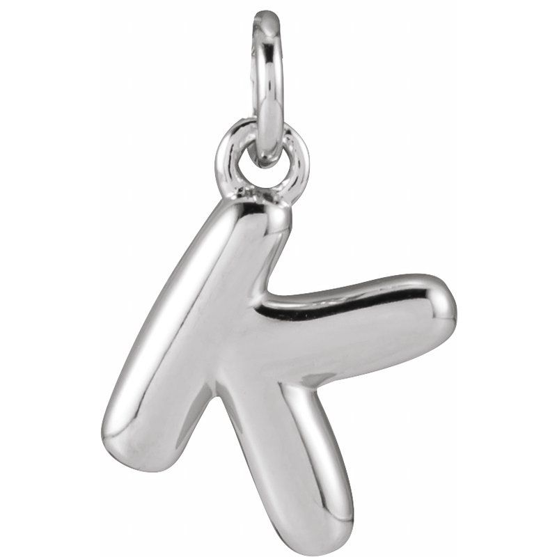 Bubble Initial Necklace or Pendant