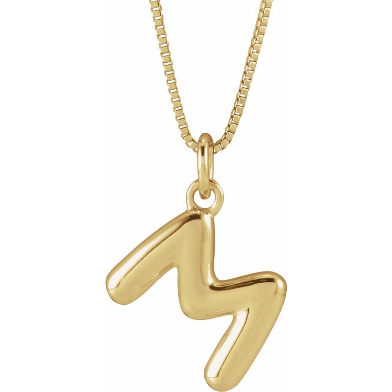 Bubble Initial Necklace or Pendant