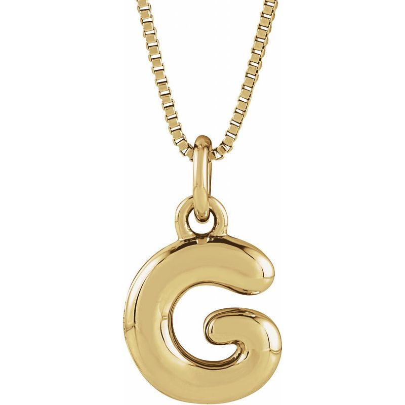 Bubble Initial Necklace or Pendant