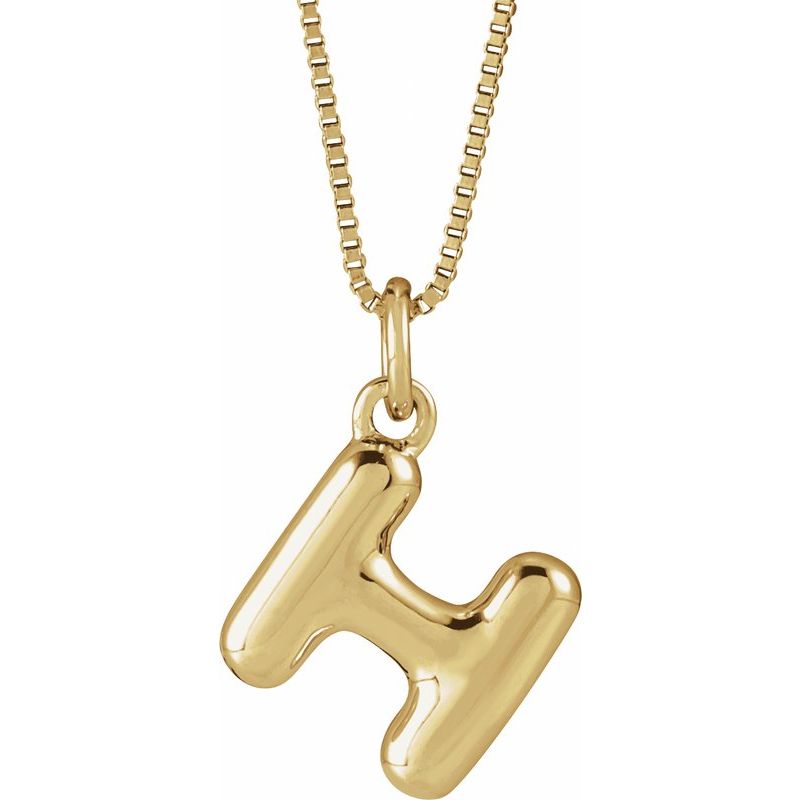 Bubble Initial Necklace or Pendant
