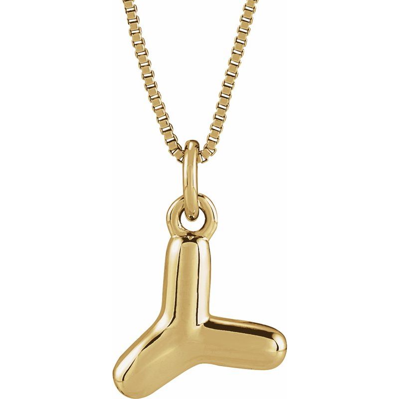 Bubble Initial Necklace or Pendant