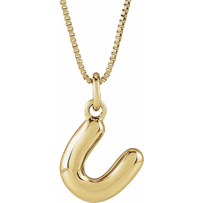 Bubble Initial Necklace or Pendant