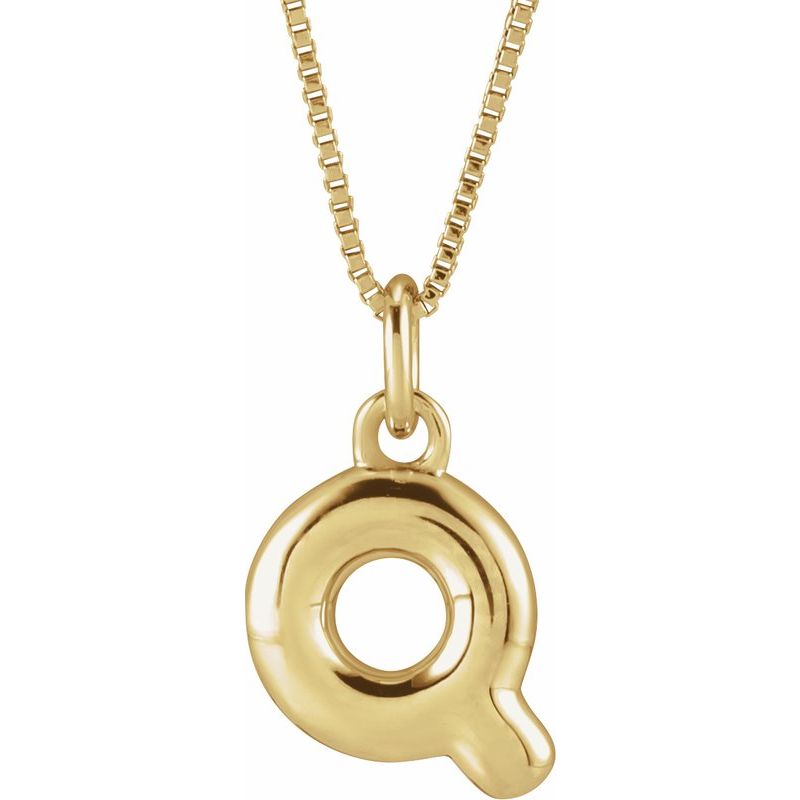 Bubble Initial Necklace or Pendant