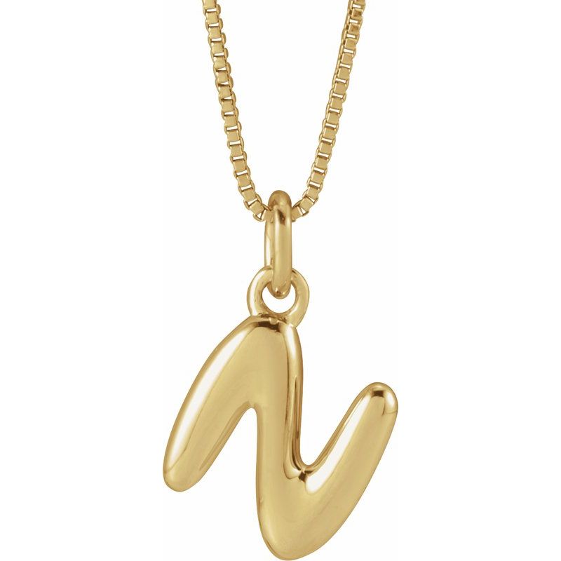 Bubble Initial Necklace or Pendant
