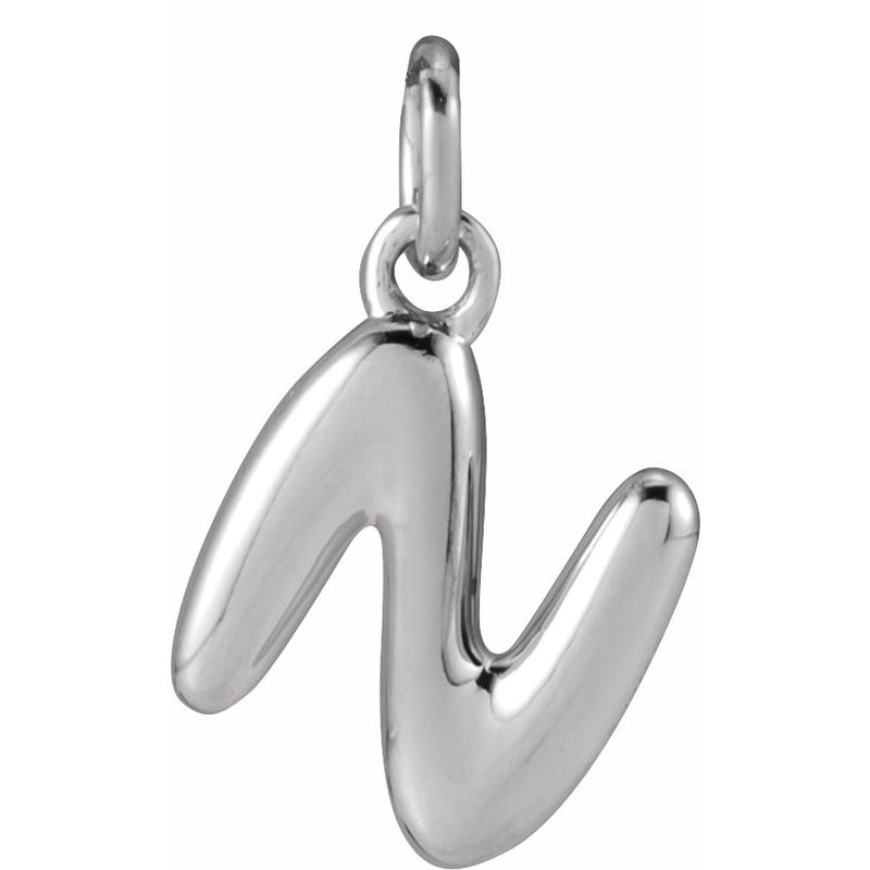Bubble Initial Necklace or Pendant