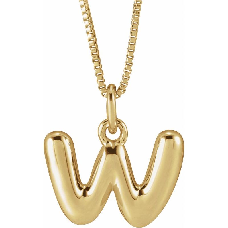 Bubble Initial Necklace or Pendant