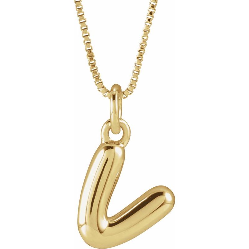 Bubble Initial Necklace or Pendant
