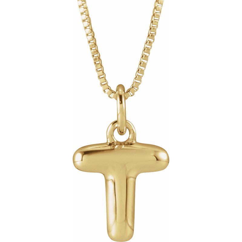 Bubble Initial Necklace or Pendant