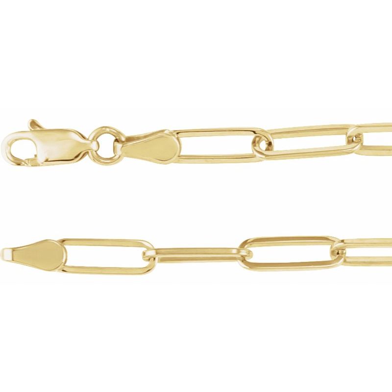 3.85 mm Paperclip-Style Chain