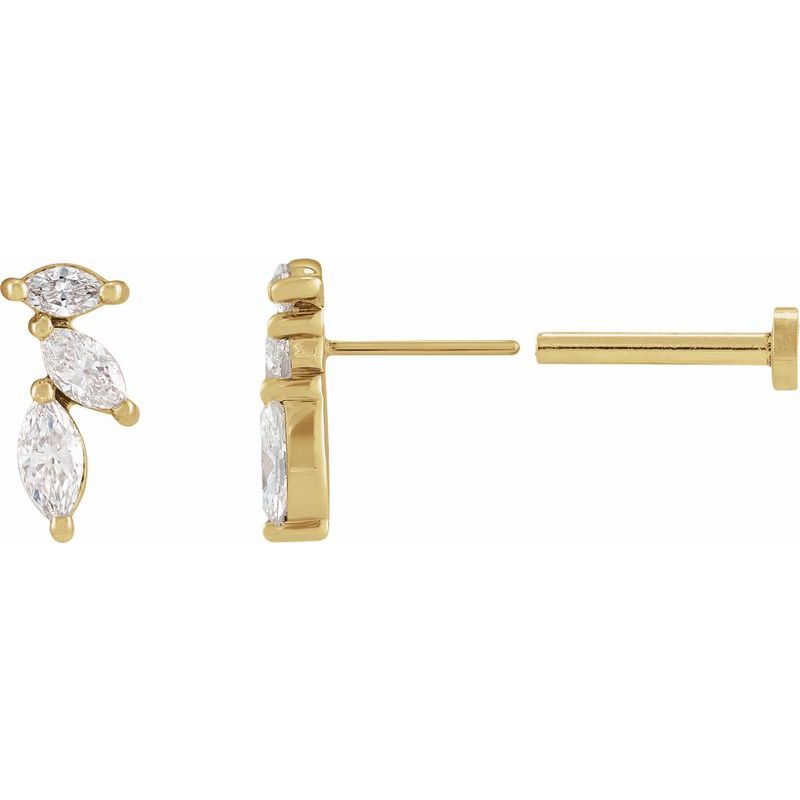 Accented Earrings — Natural Diamond Nature-Inspired
