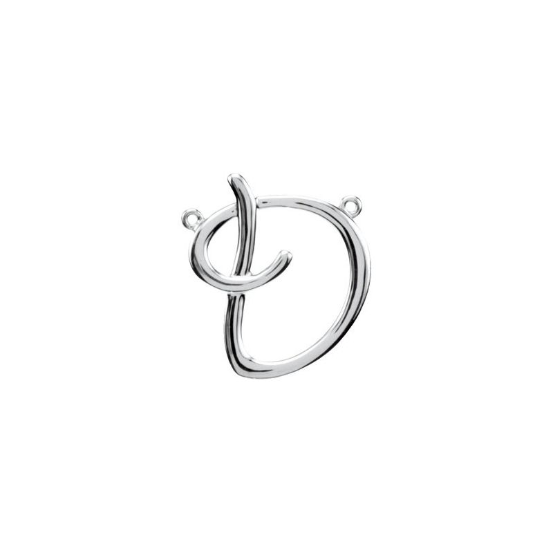 Script Initial Necklace or Center