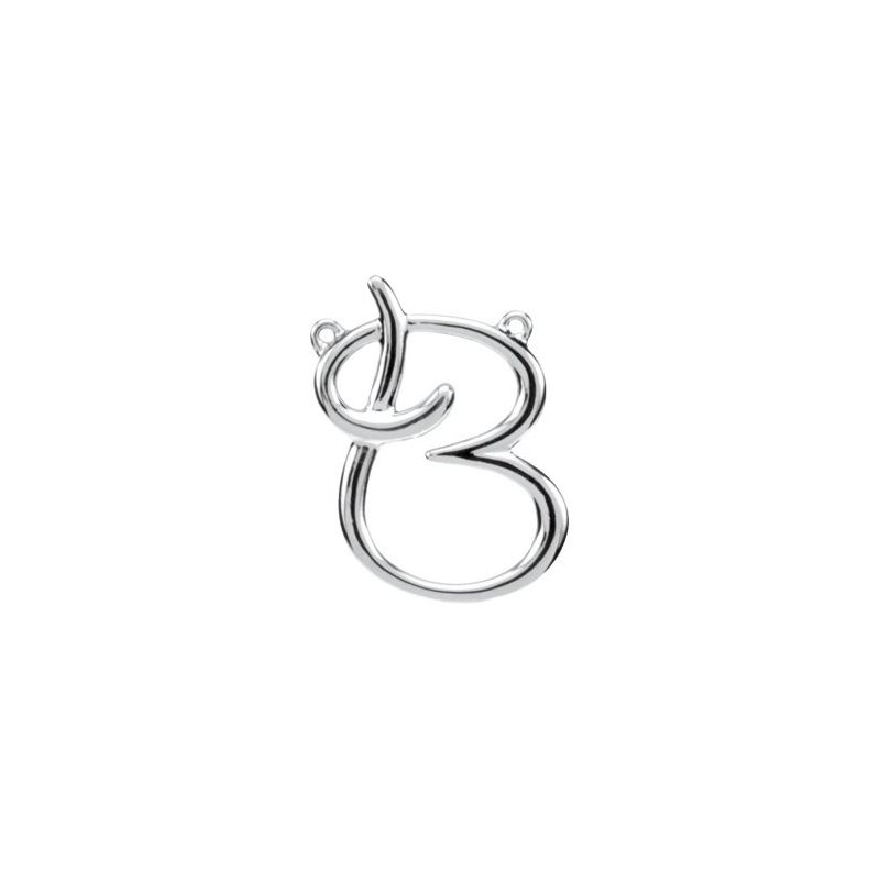 Script Initial Necklace or Center