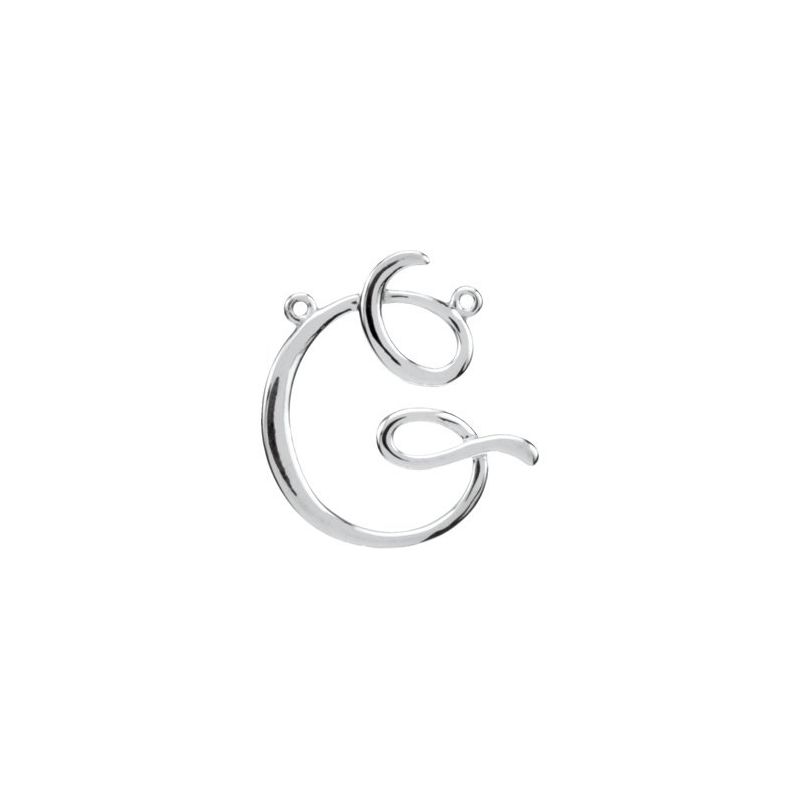 Script Initial Necklace or Center