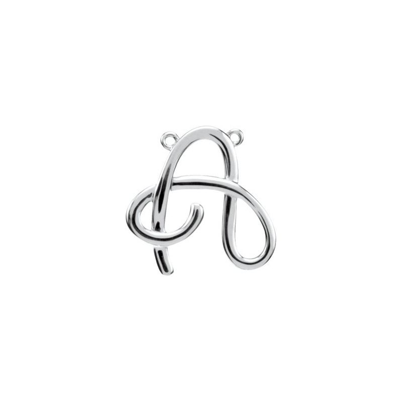 Script Initial Necklace or Center