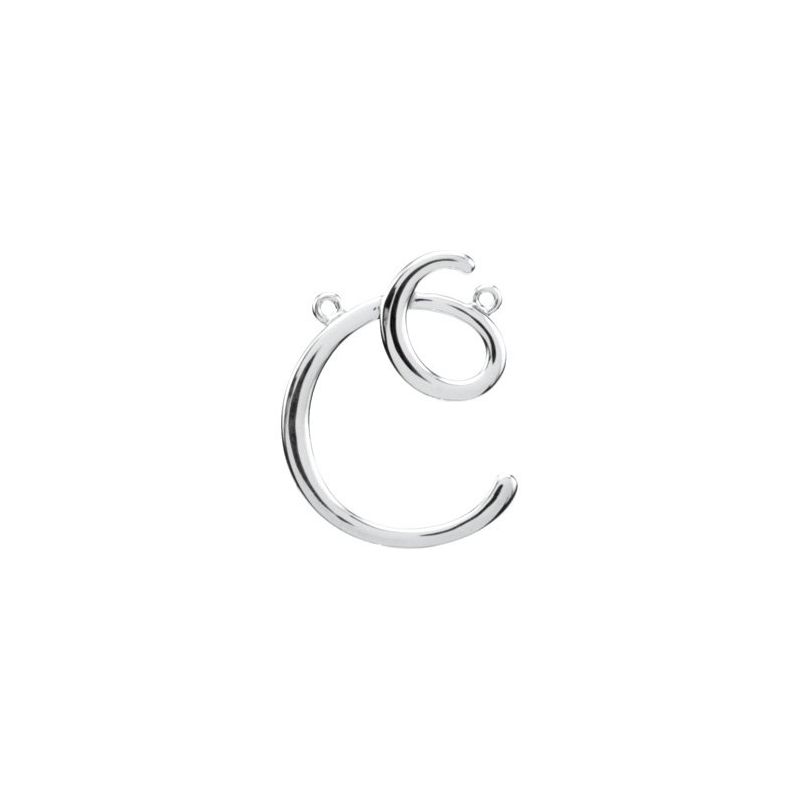 Script Initial Necklace or Center