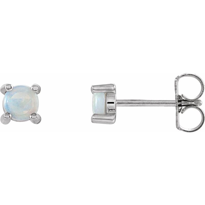4-Prong Cabochon Earrings