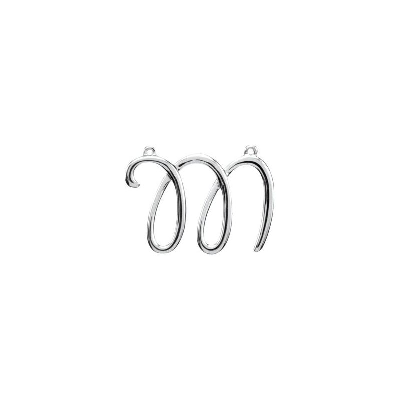 Script Initial Necklace or Center
