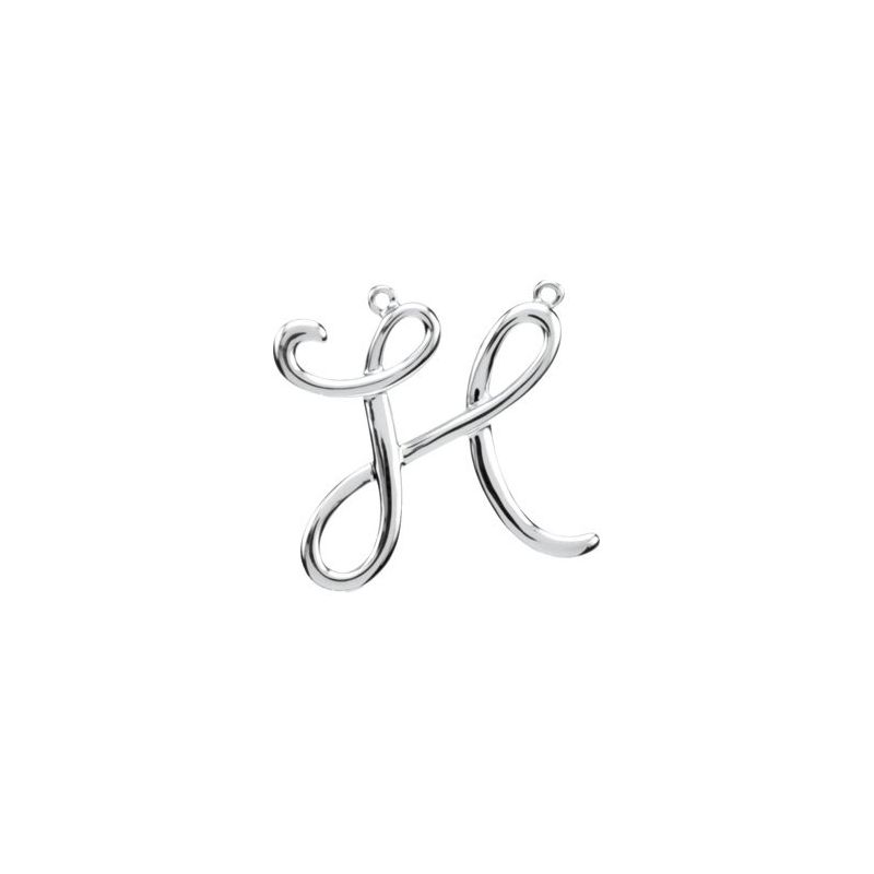 Script Initial Necklace or Center