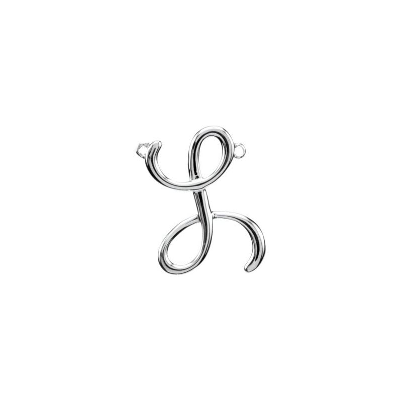 Script Initial Necklace or Center