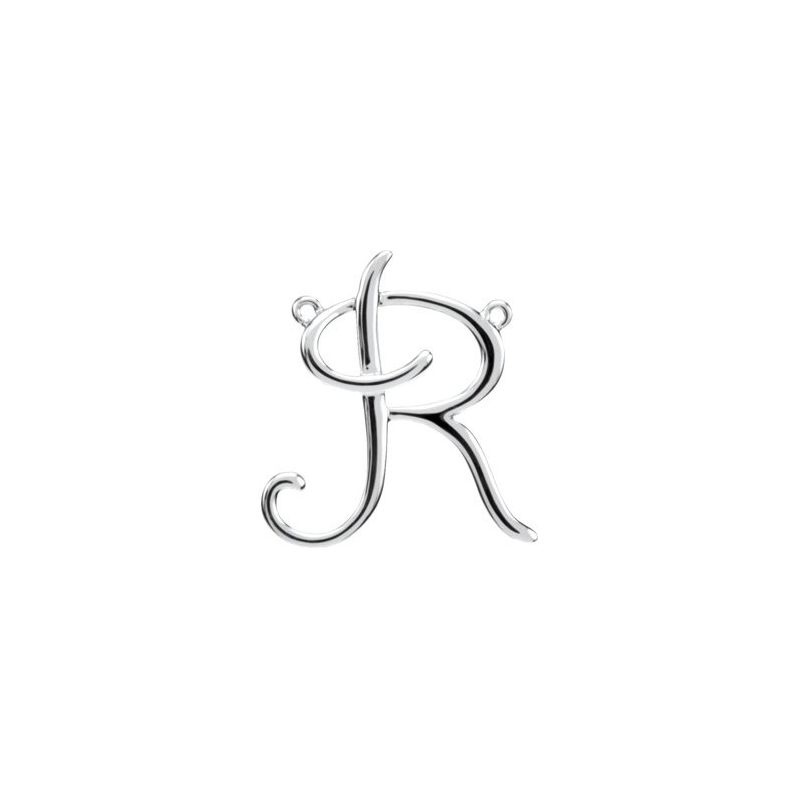 Script Initial Necklace or Center