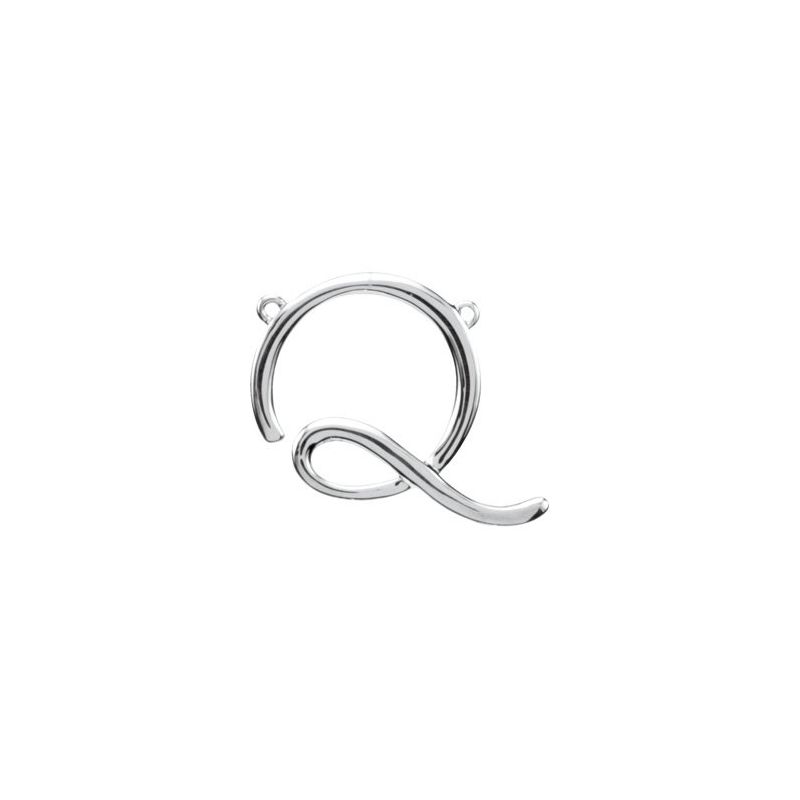 Script Initial Necklace or Center