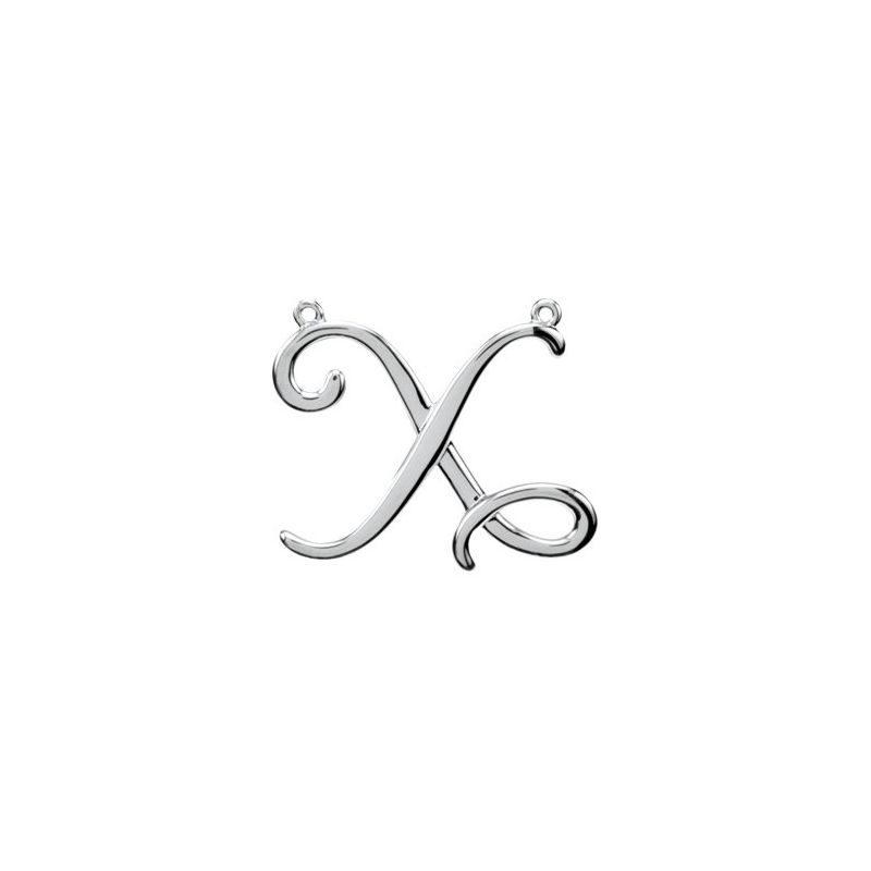 Script Initial Necklace or Center