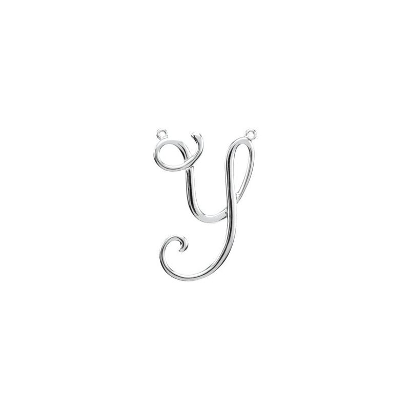 Script Initial Necklace or Center