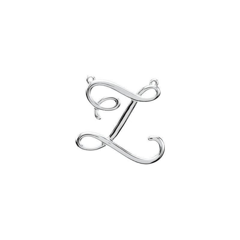 Script Initial Necklace or Center