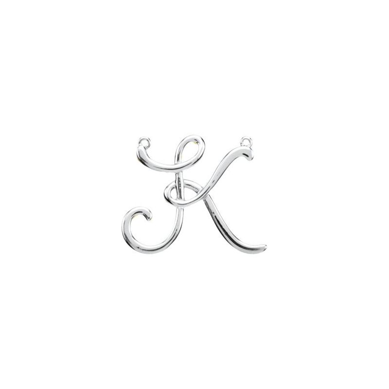 Script Initial Necklace or Center