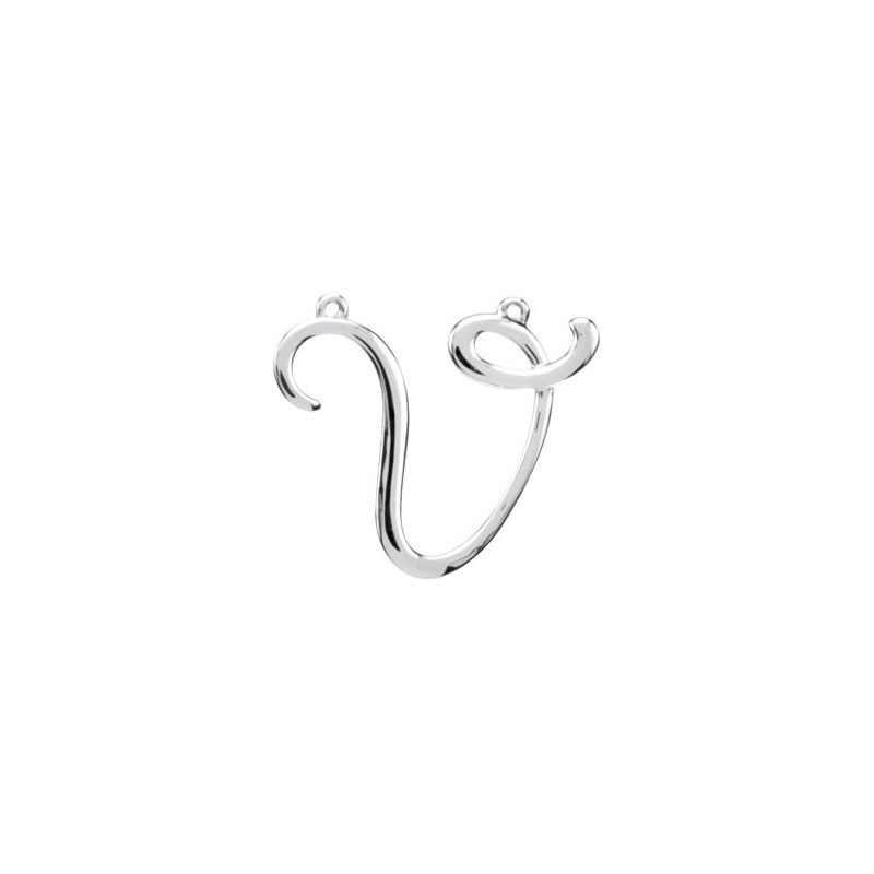 Script Initial Necklace or Center