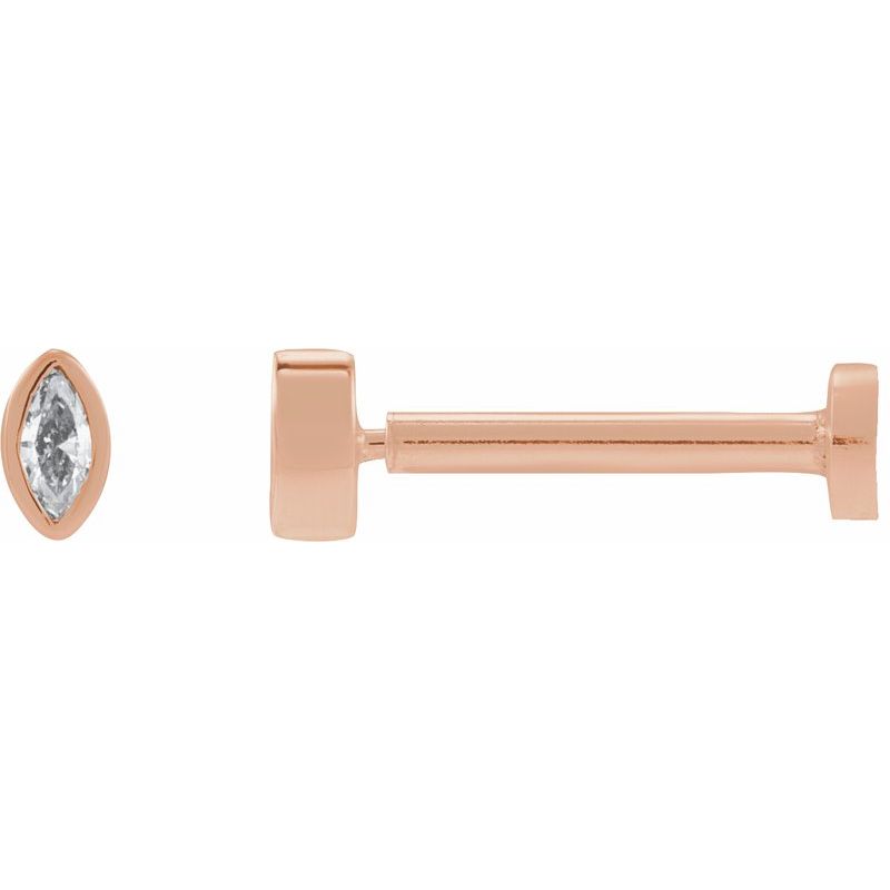 Marquise Bezel-Set Stud Earrings