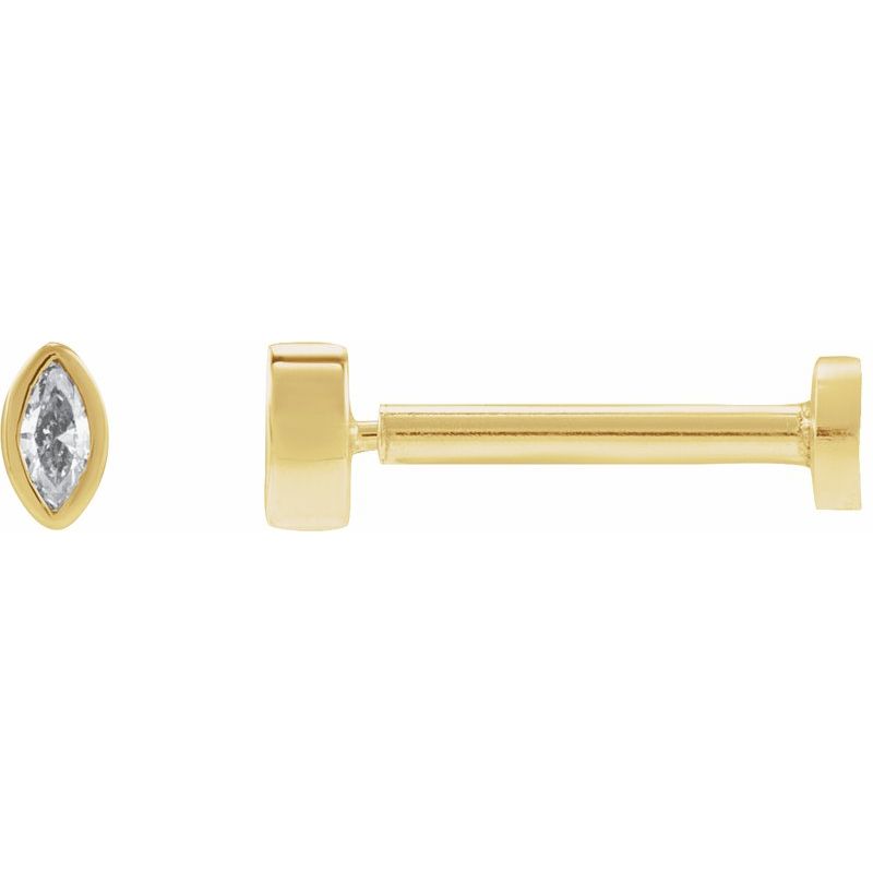 Marquise Bezel-Set Stud Earrings