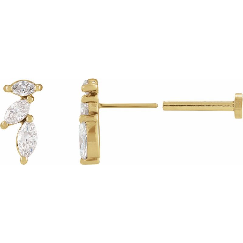 Accented Earrings — Natural Diamond Nature-Inspired