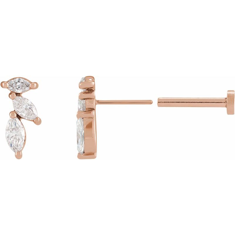 Accented Earrings — Natural Diamond Nature-Inspired