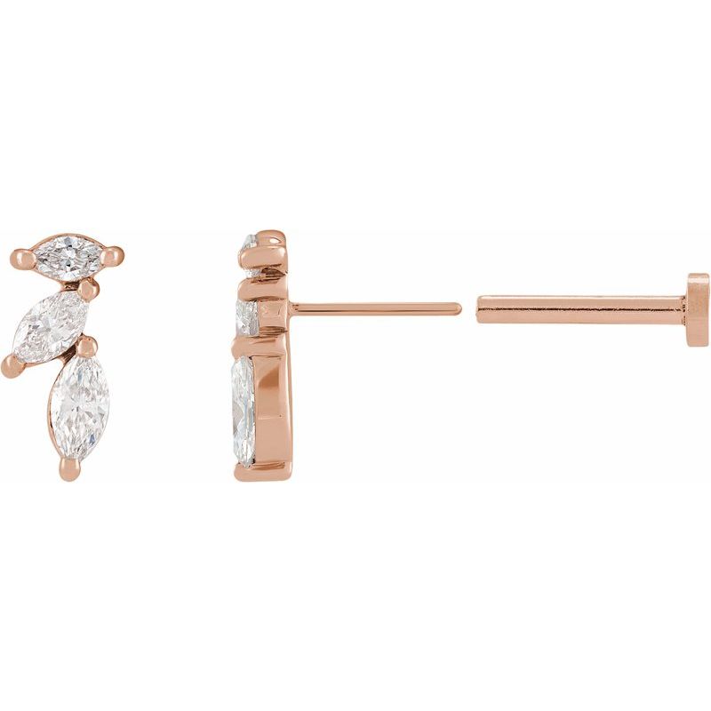 Accented Earrings — Natural Diamond Nature-Inspired
