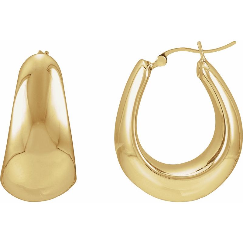 Electroform Puffed 25 mm Hoop Earrings
