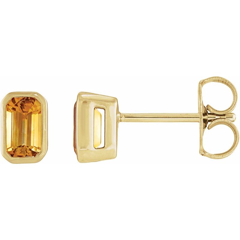 Lightweight Bezel-Set Stud Earrings No. 2